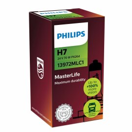H7 24V 70W PX26d MasterLife max durability & 4x...