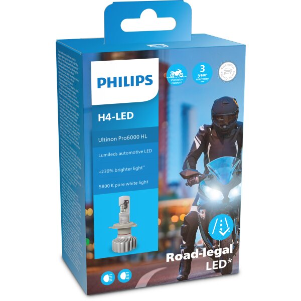 H4 Philips LED Ultinon Pro6000 - 5800K