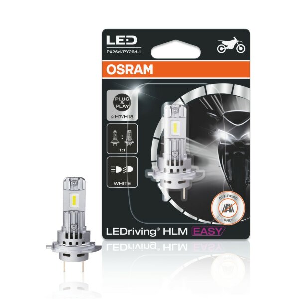 LEDriving® HLM EASY H7 12V 16W PX26d/PY26d-1 6500K White 1St. Blister OSRAM