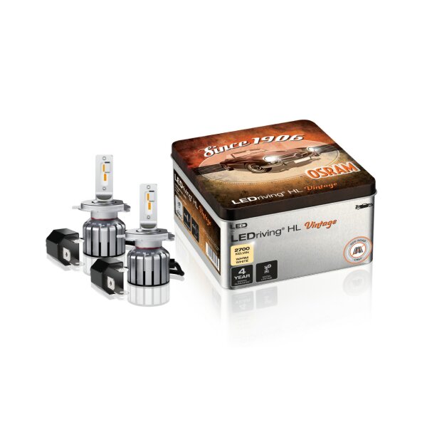 LEDriving® HL VINTAGE [~H4/H19/R2] 2700K Warm White NO ECE 2St. OSRAM