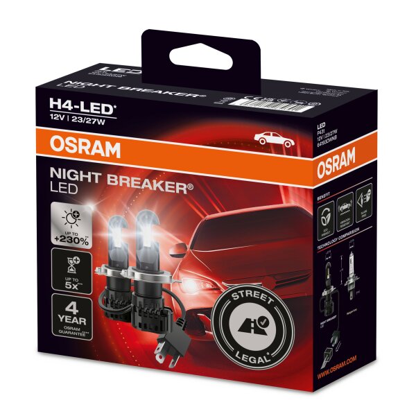 H1 NIGHT BREAKER LED OSRAM LED-Nachrüstlampe +230% mehr Licht 2St