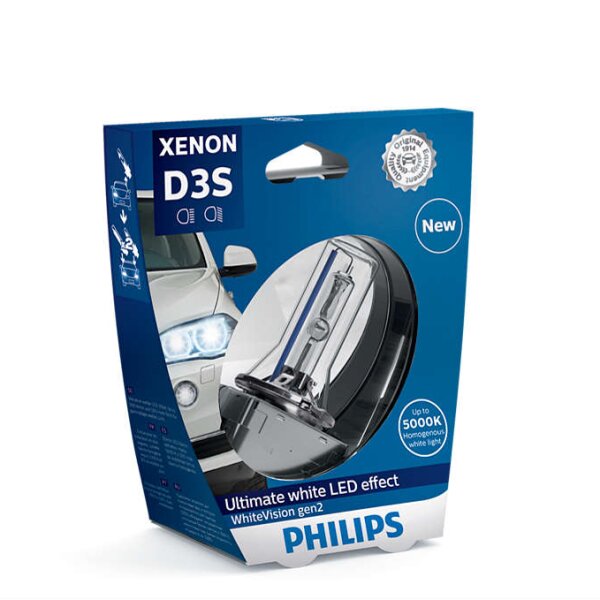 PHILIPS 42403WHV2S1 - D3S 35W PK32d-5 White Vision 5000K Xenon 1 Stk.