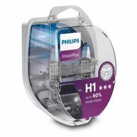 PHILIPS 12258VPS2-+60% - H1 12V 55W P14.5s Vision Plus...