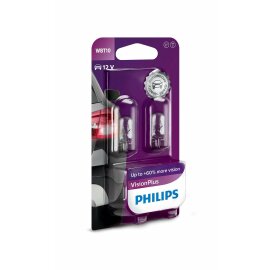 PHILIPS 12040VPB2 - WBT10 6W 12V 3W W2.1x9.5d Blister 2 Stk.