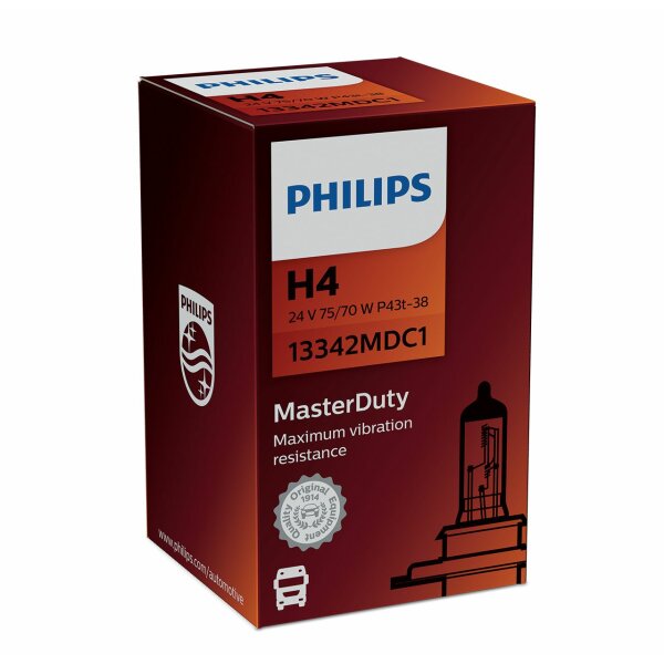 PHILIPS 13342MDC1 - H4 24V 75/70W P43t-38 MasterDuty 1 Stk.