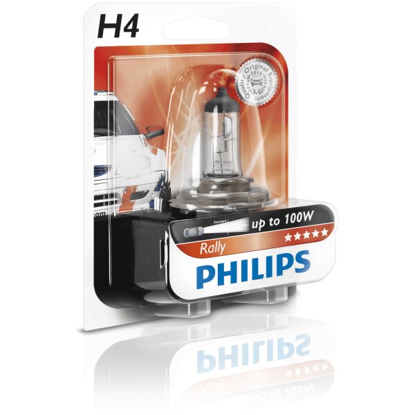 PHILIPS 12569RAB1 - H4 Rally 12V 100/90W P43t-38 1 Stk. Blister (no ECE)