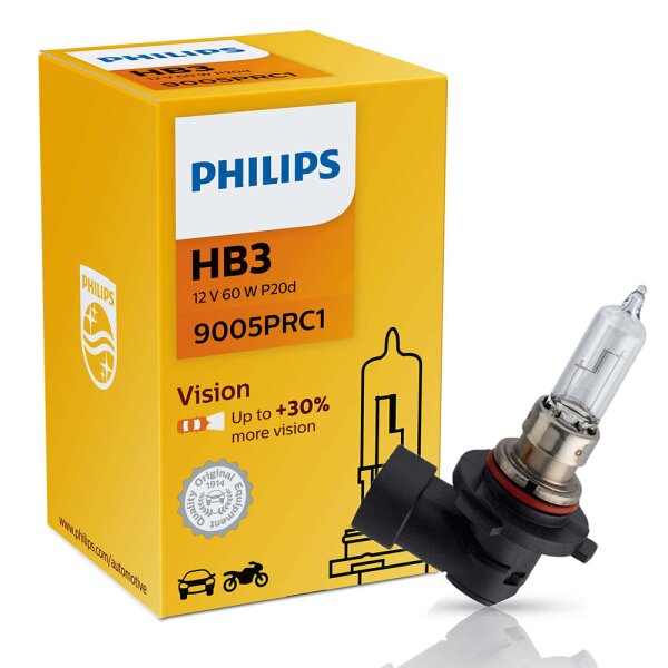 PHILIPS 9005PRC1 - HB3 12V 65W P20d Vision +30% 1 Stk.