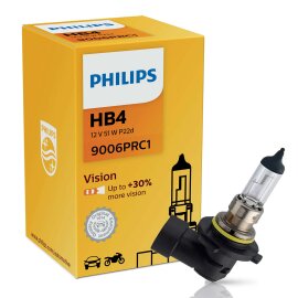 PHILIPS 9006PRC1 - HB4 12V 51W P22d Vision +30% 1 Stk.