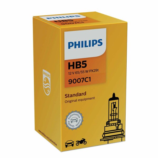 PHILIPS 9007C1 - HB5 12V 65/55W PX29t Standard 1 Stk.