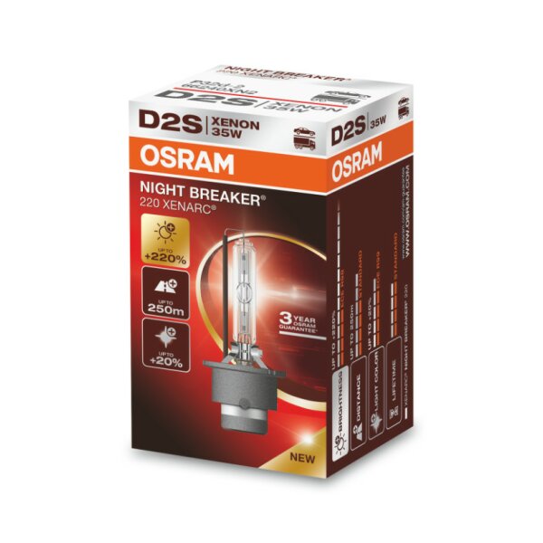 OSRAM 66240XN2 - D2S 35W XENARC® NIGHT BREAKER® LASER +220% 3 Jahre Garantie* 1 Stk.