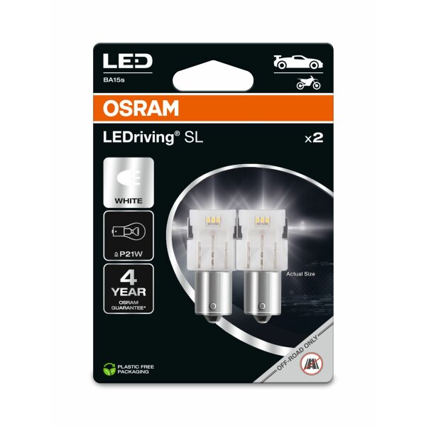 OSRAM 7506DWP-2BL - P21W LEDriving SL White 6000K 12V Blister 2 Stk.