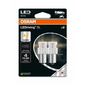 OSRAM 7507DYP-2BL - PY21W LEDriving SL Amber 12V Blister 2 Stk.