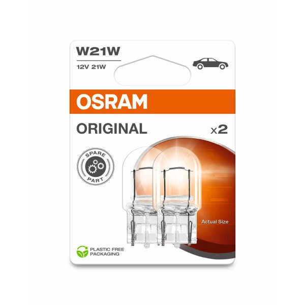 OSRAM 7505-2BL - W21W 12V 21W W3x16d 2Stk. Blister