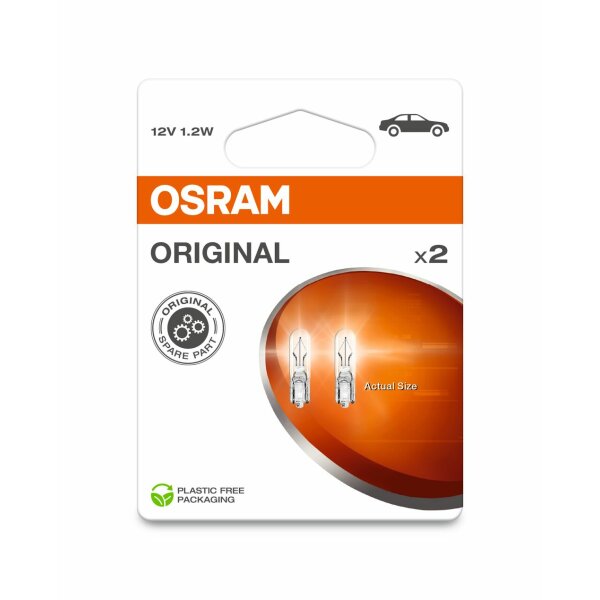 OSRAM 2721-2BL - W1.2W 12V 1.2W W2x4.6d 2Stk. Blister