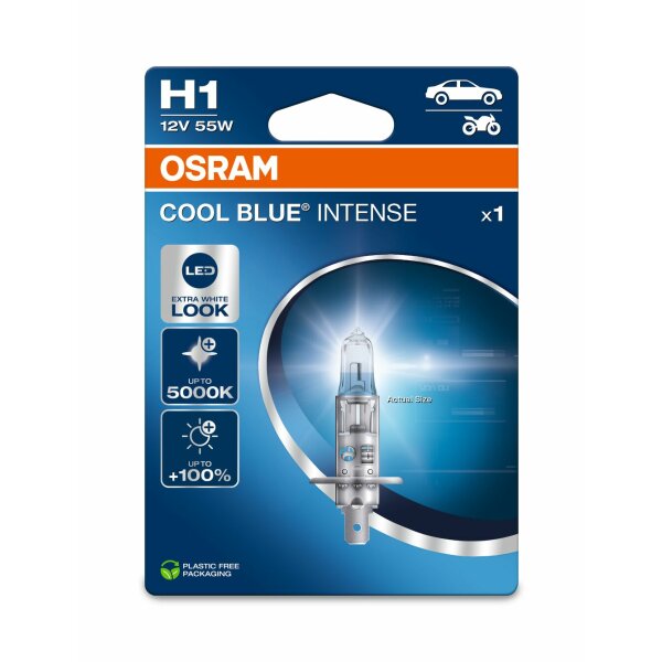 OSRAM 64150CBN-1BL - H1 12V 55W P14.5s Cool Blue INTENSE NextGen. 5000K +100% 1Stk.