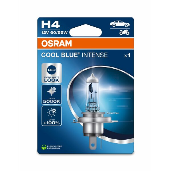 OSRAM 64193CBN-1BL - H4 12V 60/55W P43t Cool Blue INTENSE NextGen. 5000K +100% 1Stk.