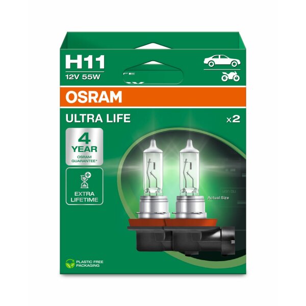 OSRAM 64211ULT-2HB - H11 12V 55W PGJ19-2 ULTRA LIFE 4 Jahre Garantie 2Stk.