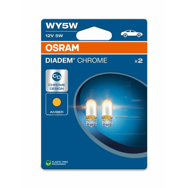 OSRAM 2827DC-2BL - WY5W 12V 5W W2.1x9.5d Diadem Chrome NextGen 2Stk. Blister