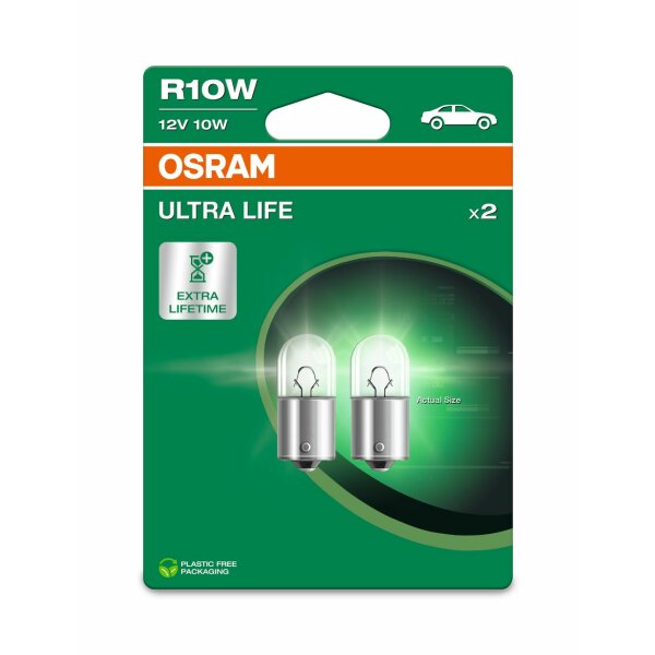 OSRAM 5008ULT-2BL - R10W 12V 10W BA15s ULTRA LIFE 2Stk. Blister